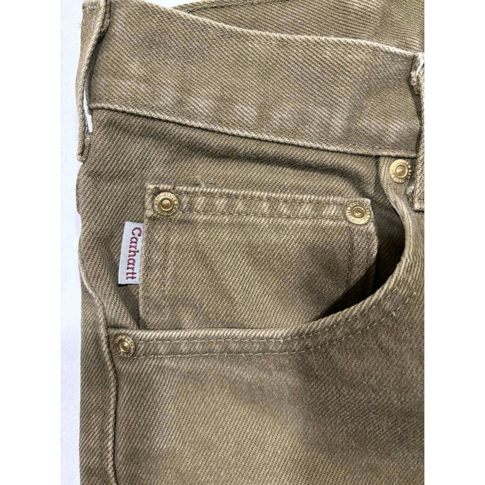Carhartt  Mens Brown Cotton Canvas Work Pants‎ 38x32 Made in USA - Picture 2 of 12